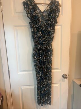 Loft Floral jumpsuit viscose